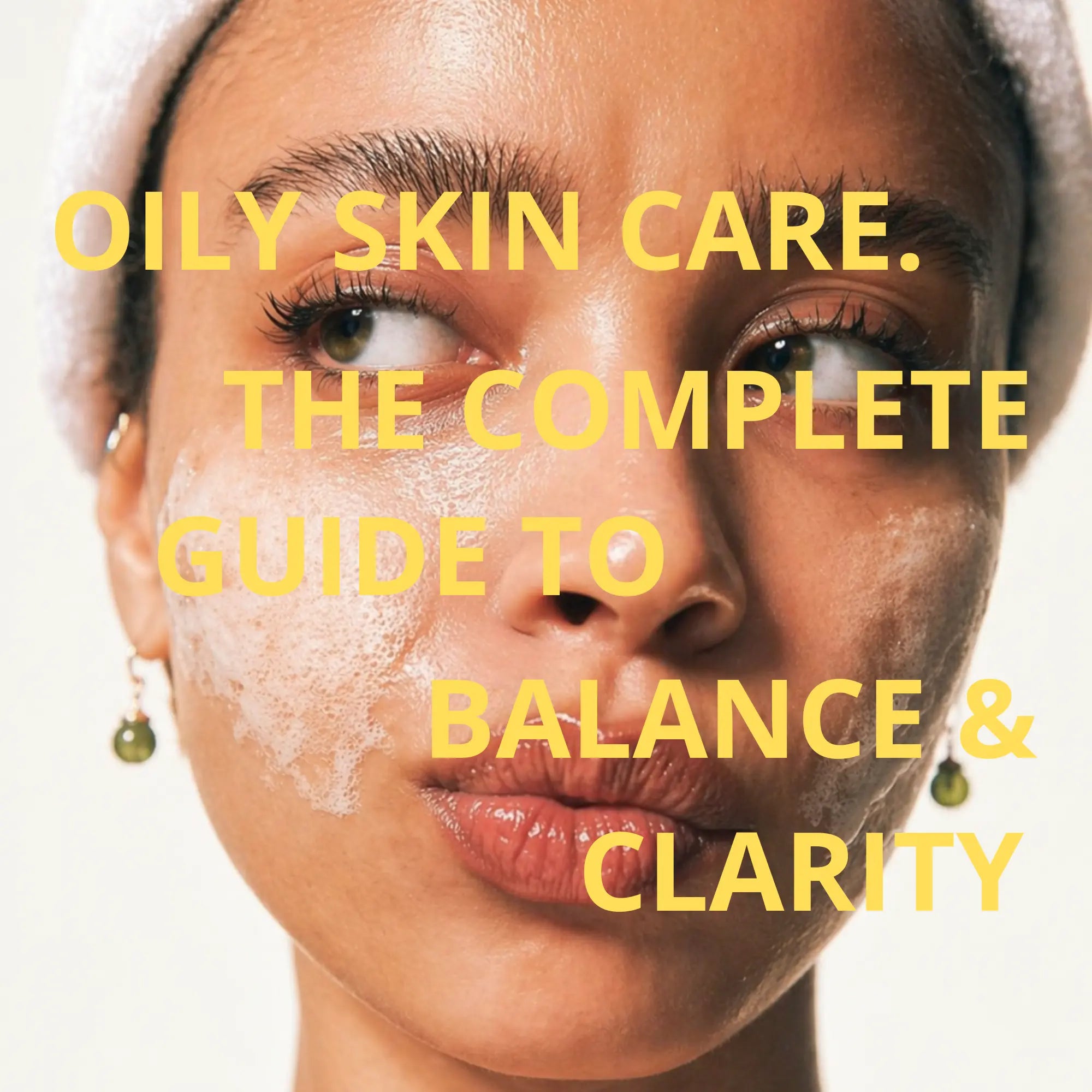 Oily skin care routine with peptide face serum – hydrated glowing skin, reduced pores and balanced complexion